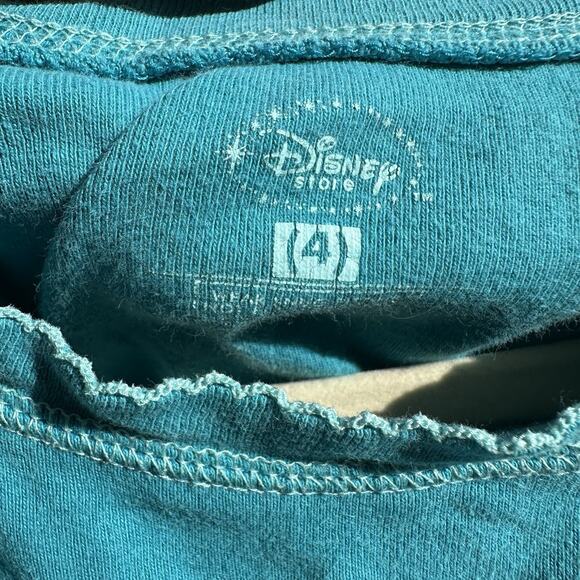 Vintage 90s Disney Store The Little Mermaid Shirt Girls Size 5 Embroidered Blue - Picture 5 of 5